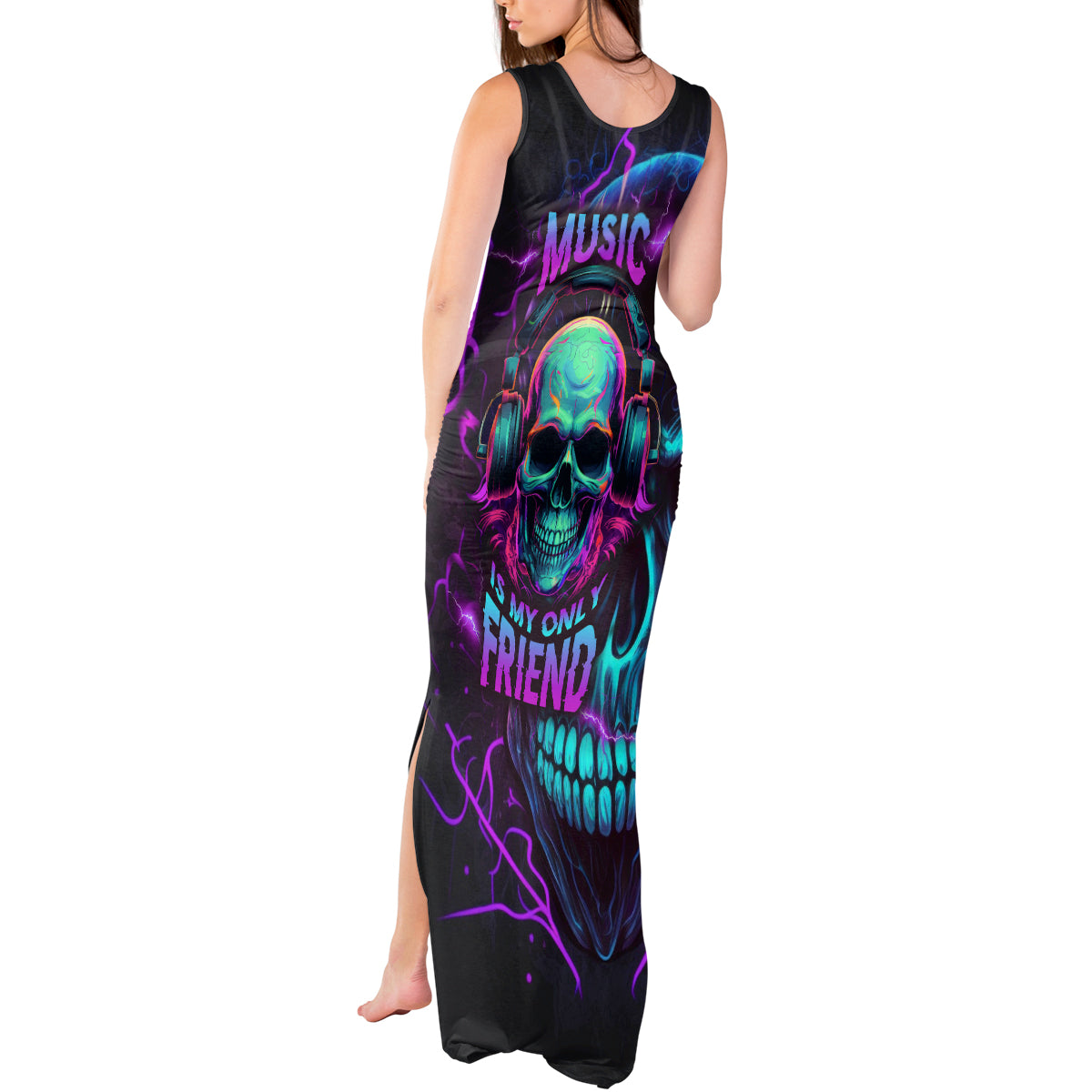 music-is-my-only-friend-skull-tank-maxi-dress