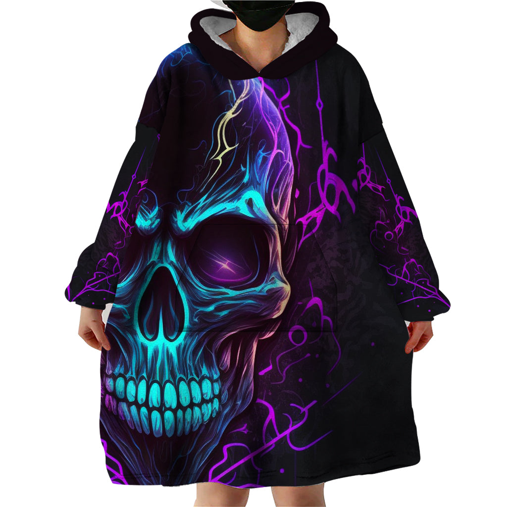 music-is-my-only-friend-skull-wearable-blanket-hoodie