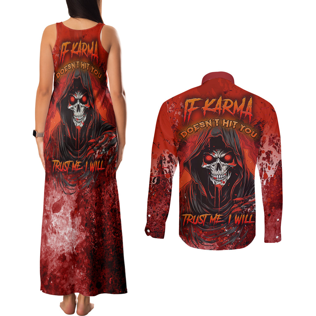 if-karma-doesnt-hit-you-trust-me-i-will-couples-matching-tank-maxi-dress-and-long-sleeve-button-shirts