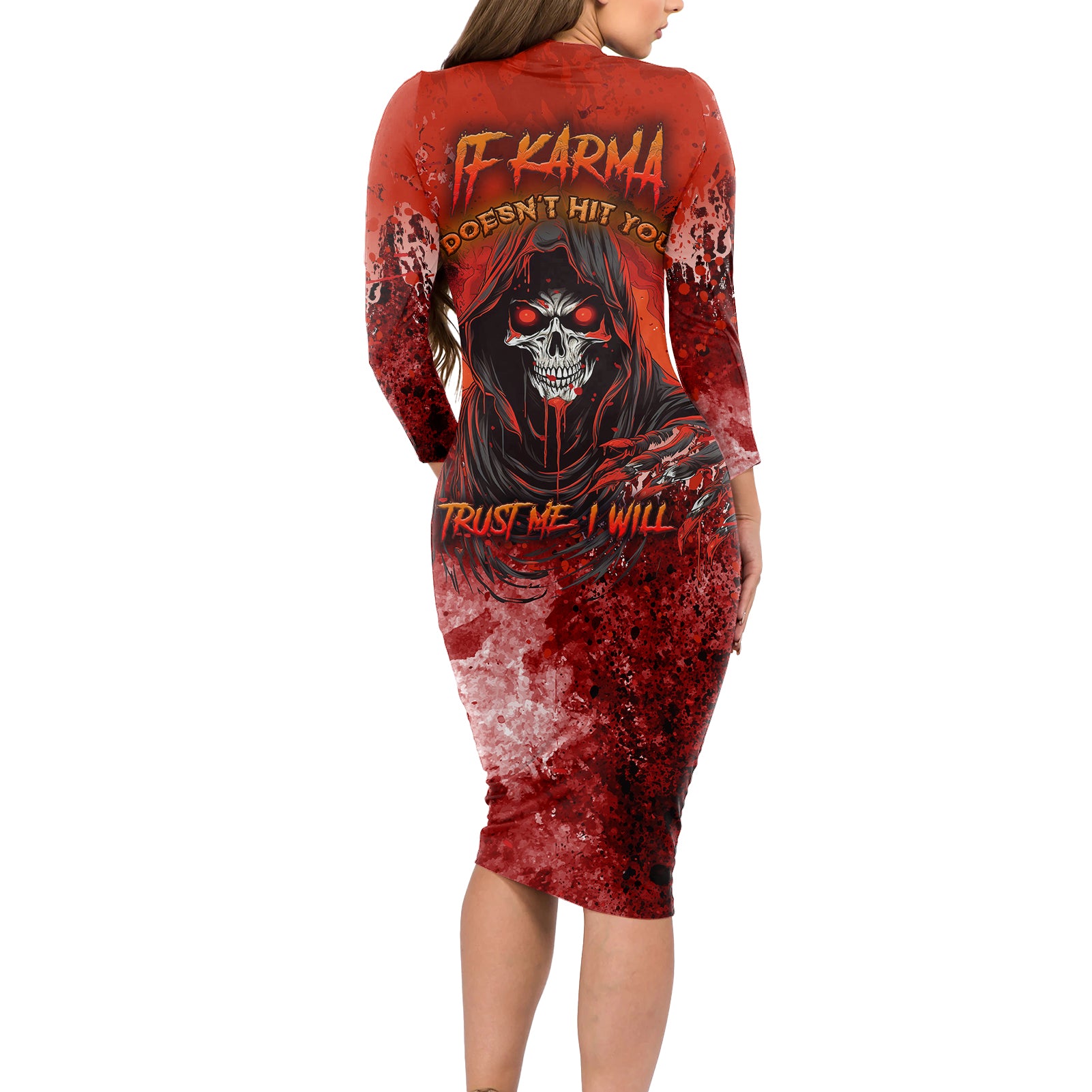 if-karma-doesnt-hit-you-trust-me-i-will-long-sleeve-bodycon-dress