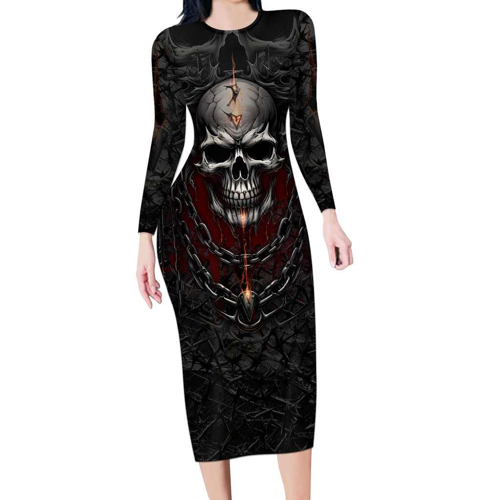 be-careful-skull-long-sleeve-bodycon-dress