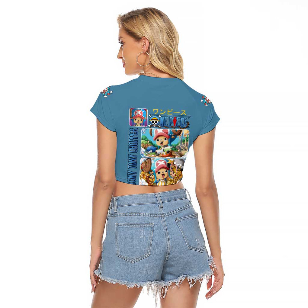 Tony Tony Chopper - Straw Hat -  One Piece Raglan Cropped T Shirt Anime Style