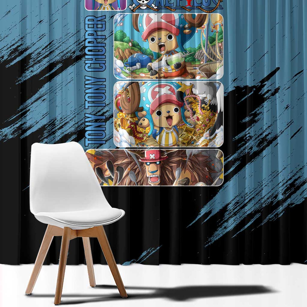 Tony Tony Chopper - Straw Hat -  One Piece Window Curtain Anime Style