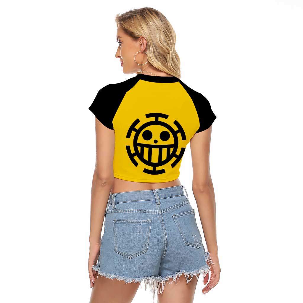 Trafalgar Law One Piece Raglan Cropped T Shirt Anime Uniform Style