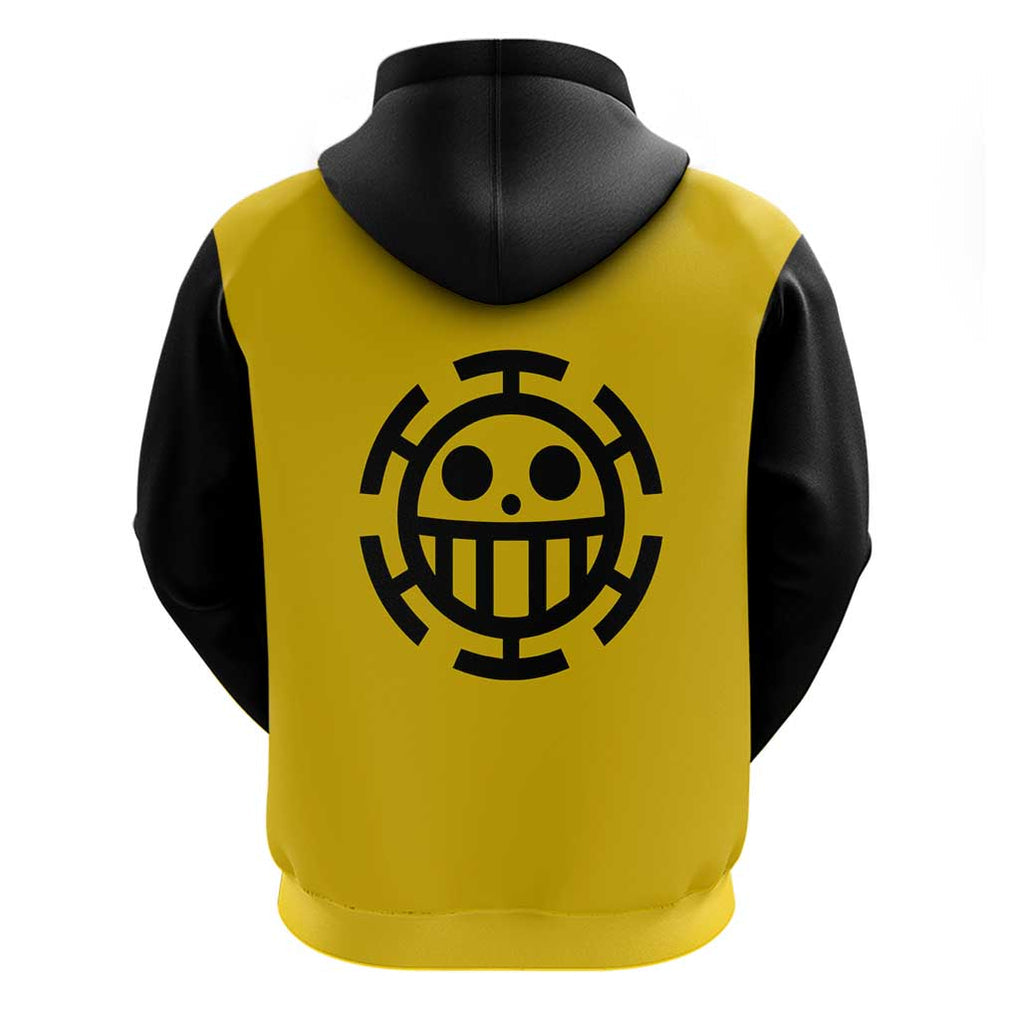Trafalgar Law One Piece Zip Hoodie Anime Uniform Style
