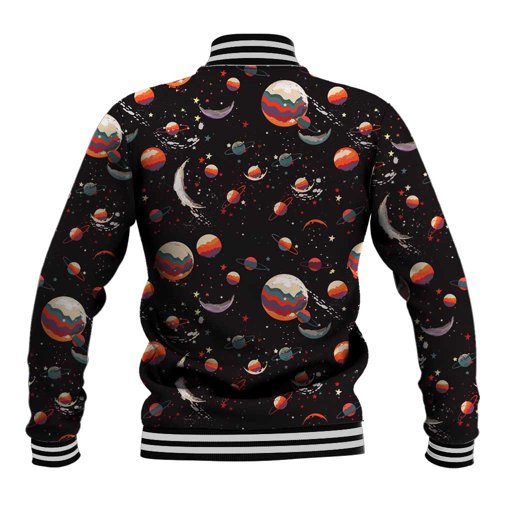 Retro Universe Deku My Hero Academia Baseball Jacket Anime Mid Cosmic Pattern Style