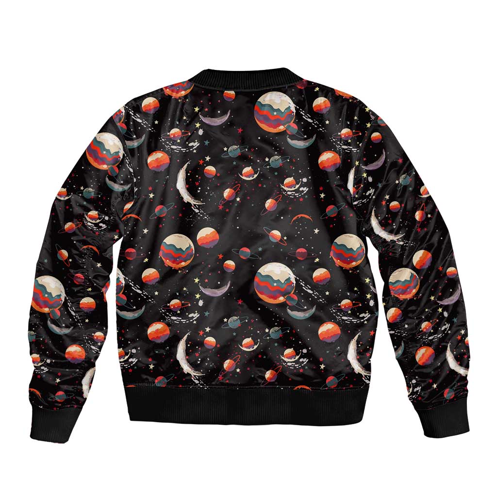 Retro Universe Deku My Hero Academia Bomber Jacket Anime Mid Cosmic Pattern Style