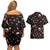 Retro Universe Deku My Hero Academia Couples Matching Off Shoulder Short Dress and Hawaiian Shirt Anime Mid Cosmic Pattern Style