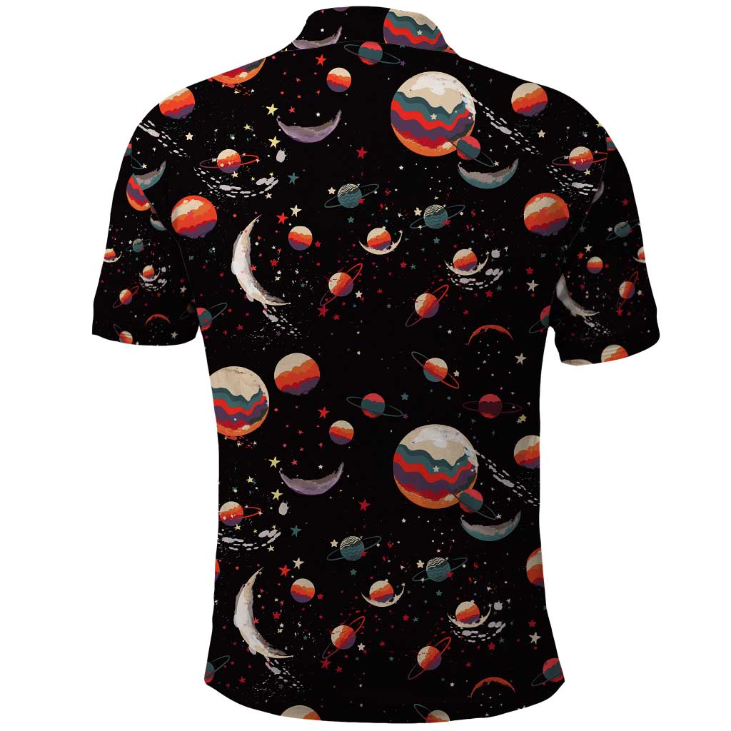 Retro Universe Deku My Hero Academia Polo Shirt Anime Mid Cosmic Pattern Style