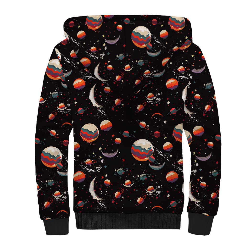 Retro Universe Deku My Hero Academia Sherpa Hoodie Anime Mid Cosmic Pattern Style