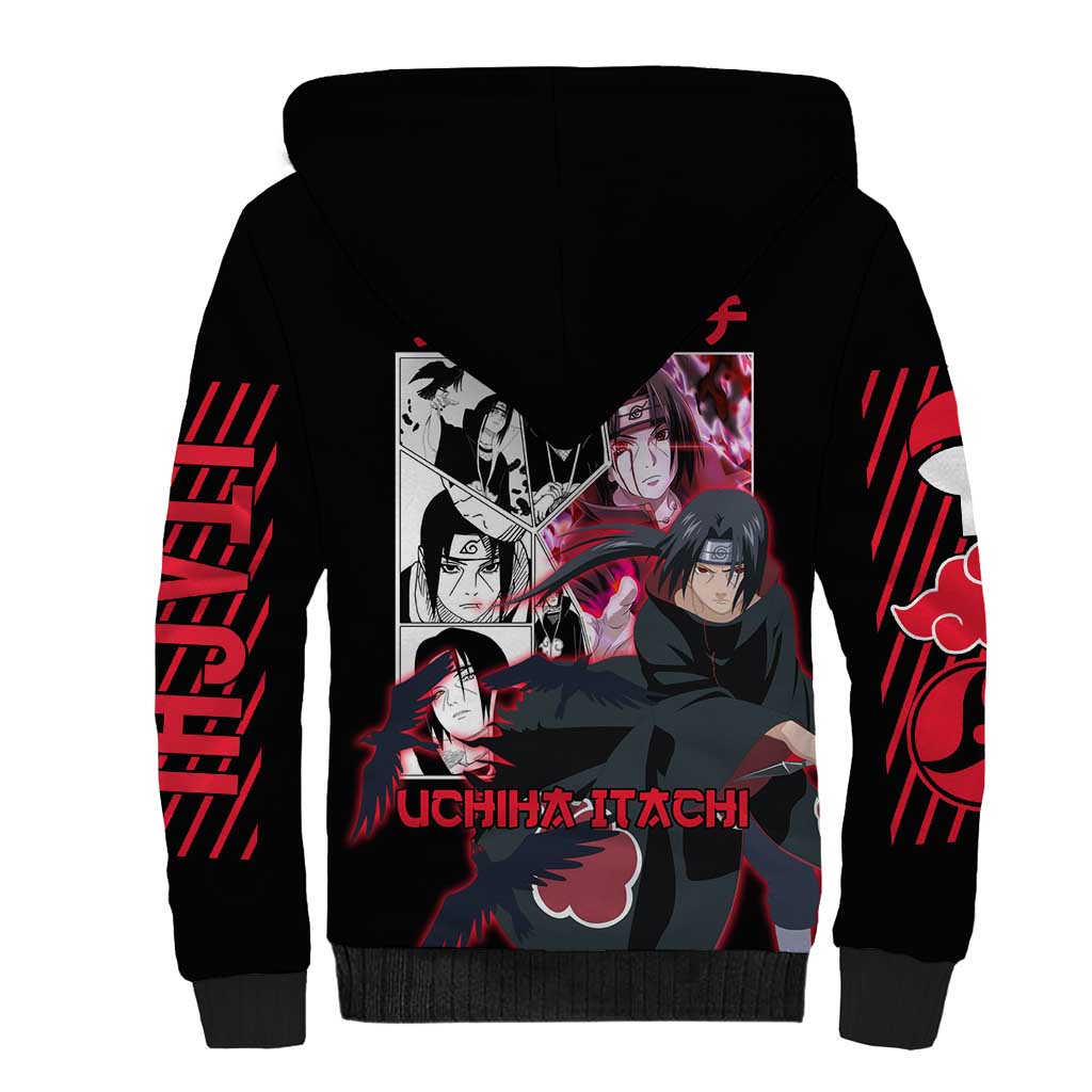 Uchiha Itachi V3 Naruto Sherpa Hoodie Anime Style