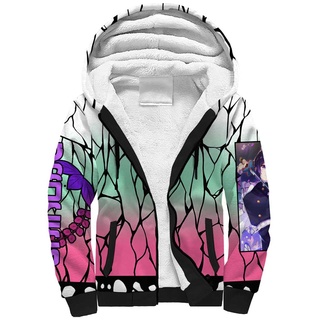 Kocho Shinobu Haori Demon Slayer Sherpa Hoodie Anime Style
