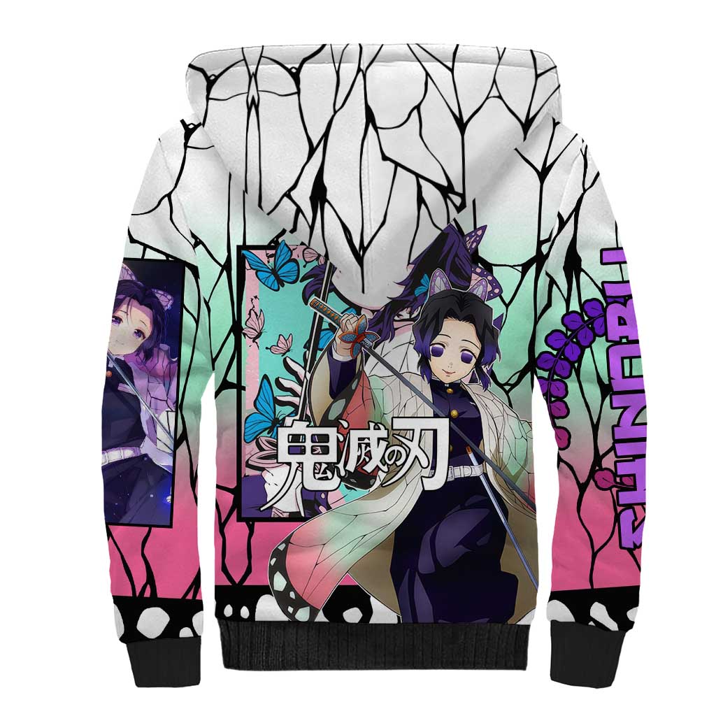 Kocho Shinobu Haori Demon Slayer Sherpa Hoodie Anime Style