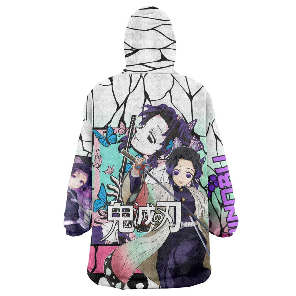 Kocho Shinobu Haori Demon Slayer Wearable Blanket Hoodie Anime Style