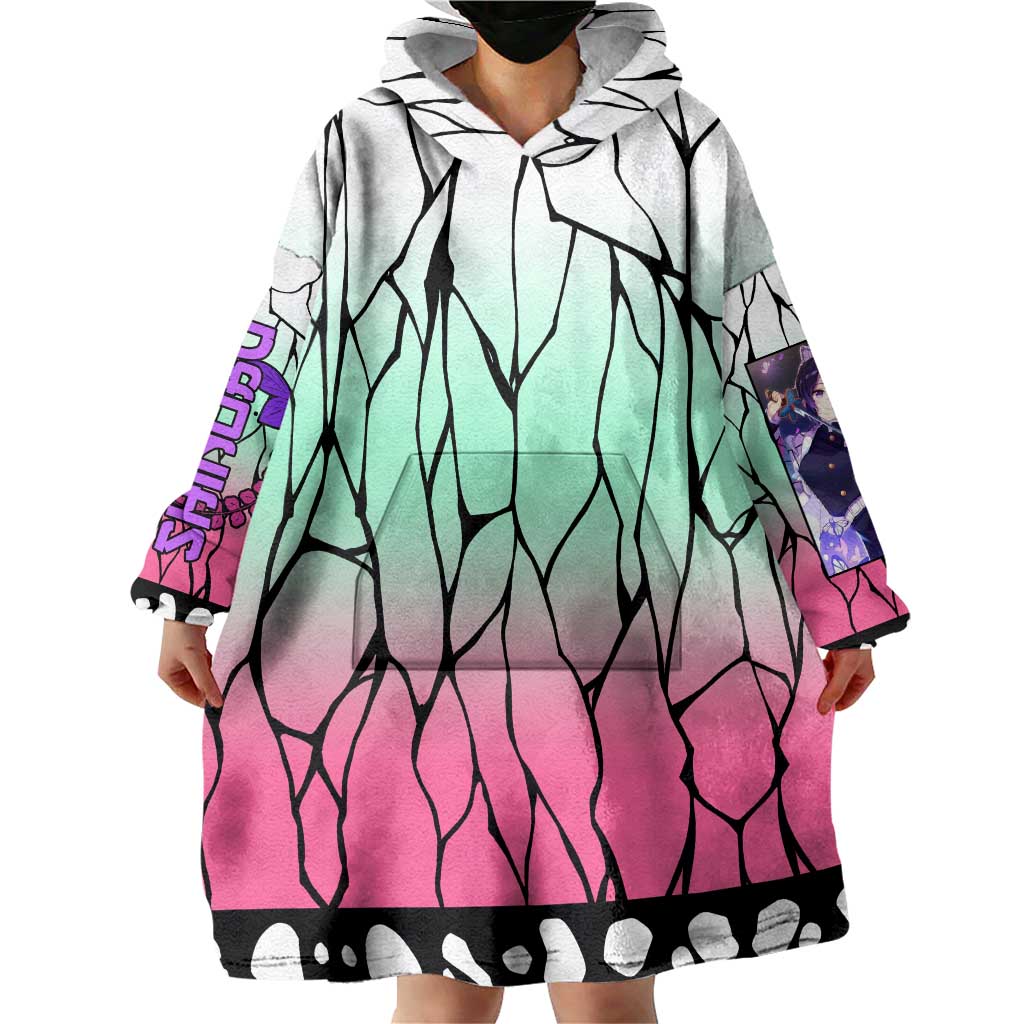 Kocho Shinobu Haori Demon Slayer Wearable Blanket Hoodie Anime Style