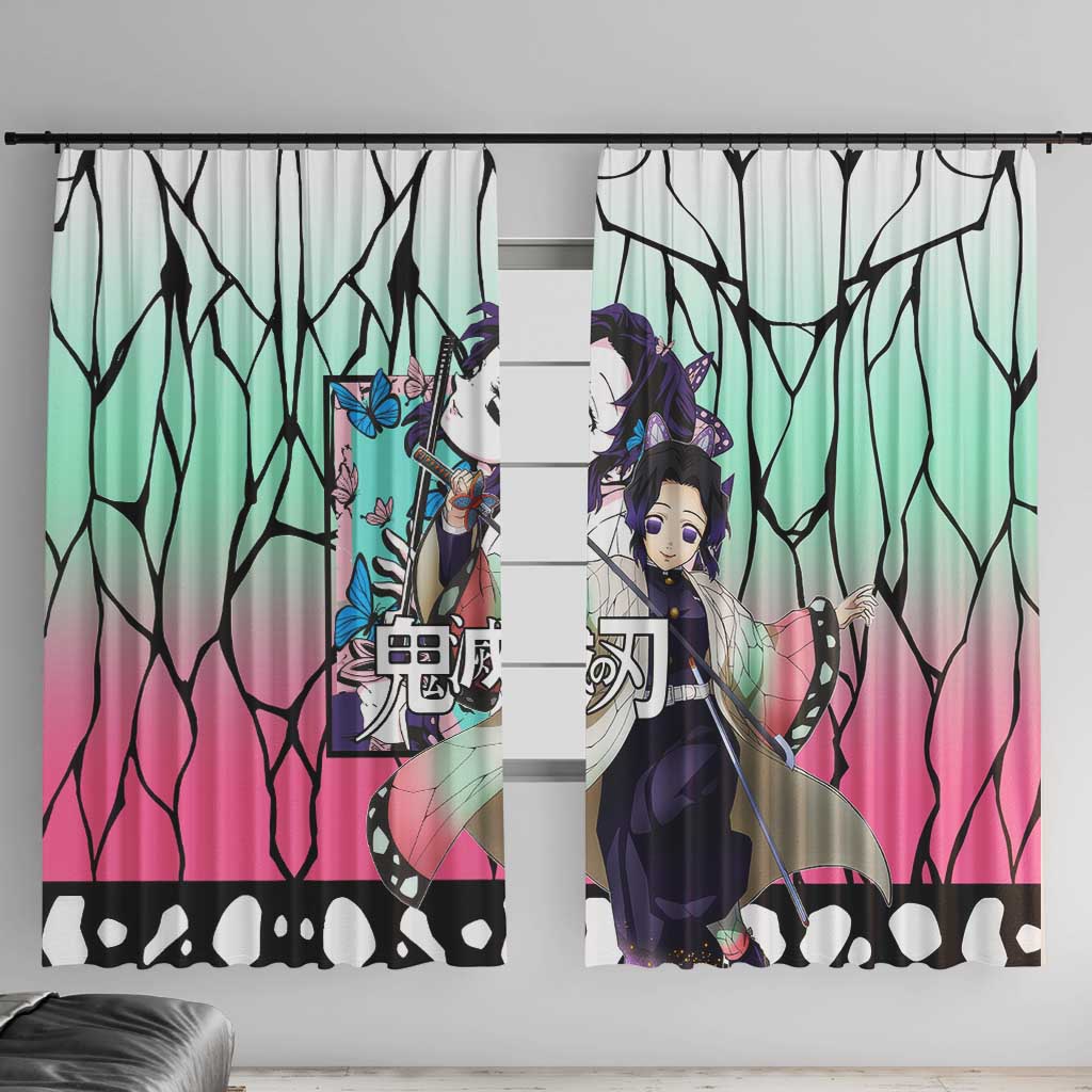 Kocho Shinobu Haori Demon Slayer Window Curtain Anime Style