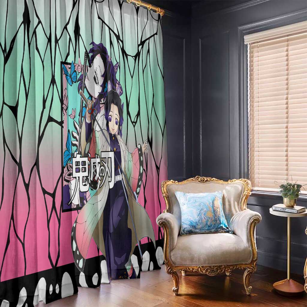 Kocho Shinobu Haori Demon Slayer Window Curtain Anime Style