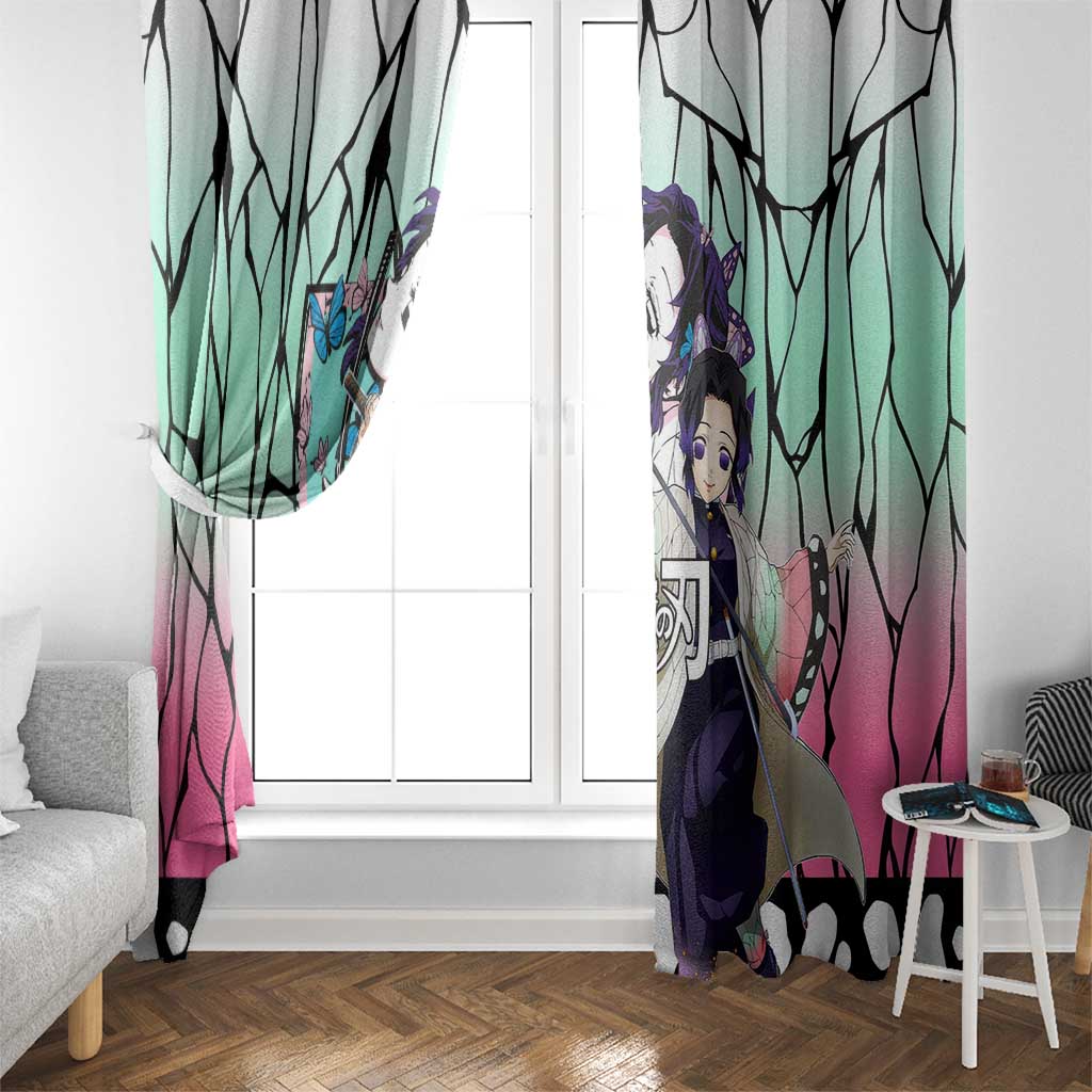 Kocho Shinobu Haori Demon Slayer Window Curtain Anime Style