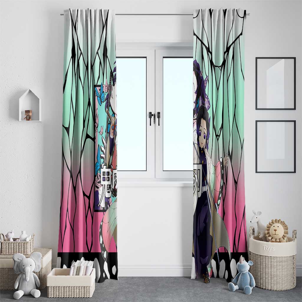 Kocho Shinobu Haori Demon Slayer Window Curtain Anime Style
