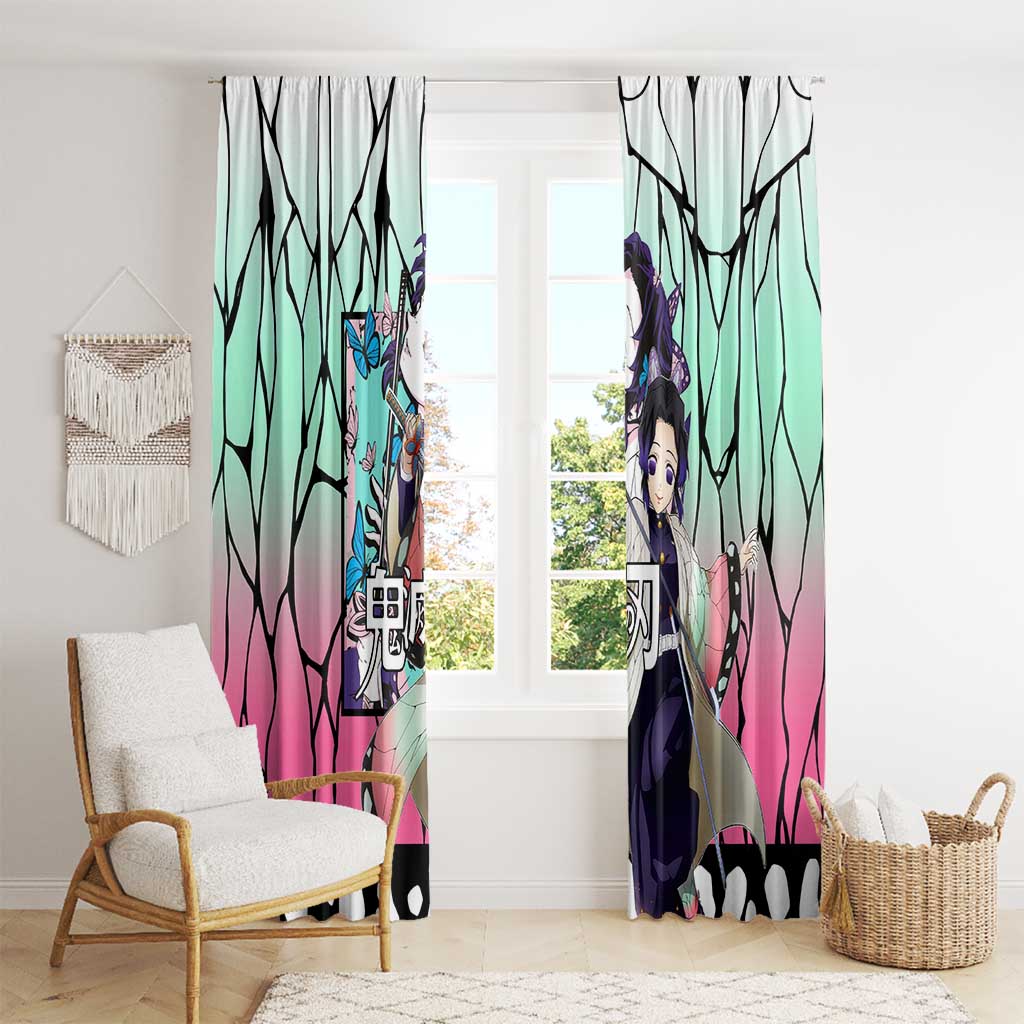 Kocho Shinobu Haori Demon Slayer Window Curtain Anime Style