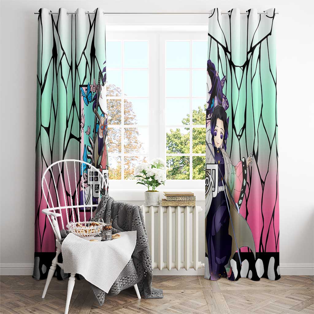 Kocho Shinobu Haori Demon Slayer Window Curtain Anime Style