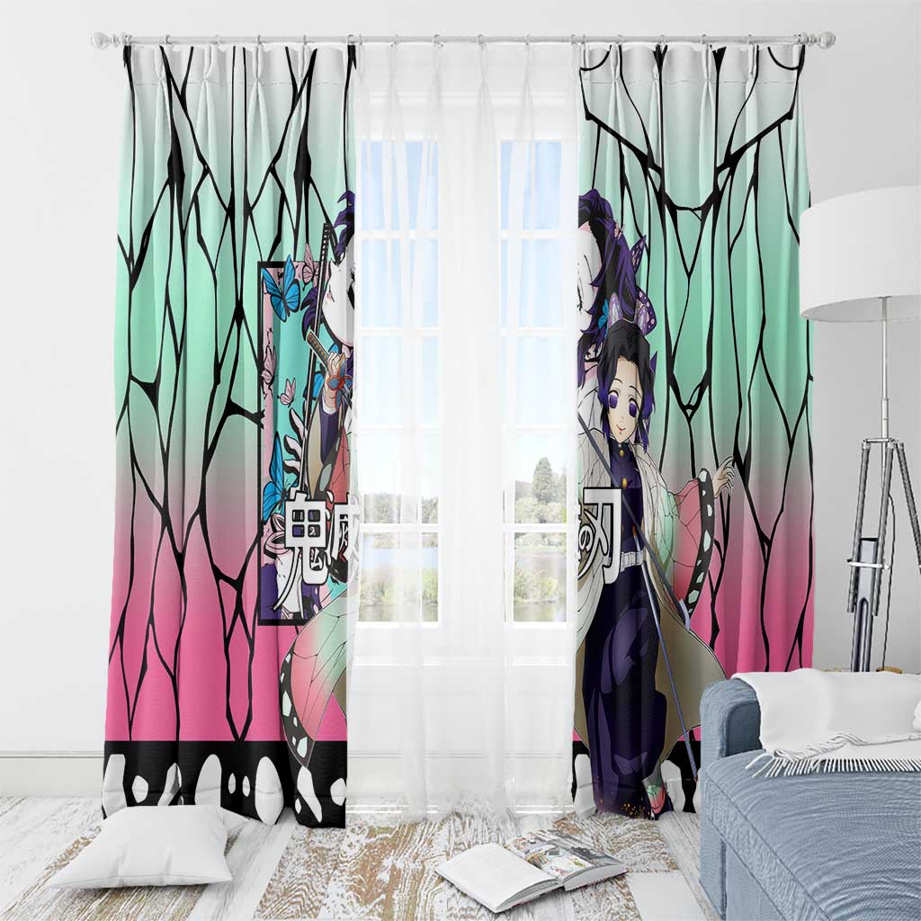 Kocho Shinobu Haori Demon Slayer Window Curtain Anime Style