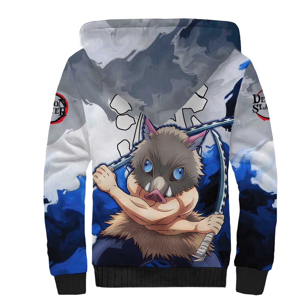 Inosuke - Demon Slayer Sherpa Hoodie Anime Style