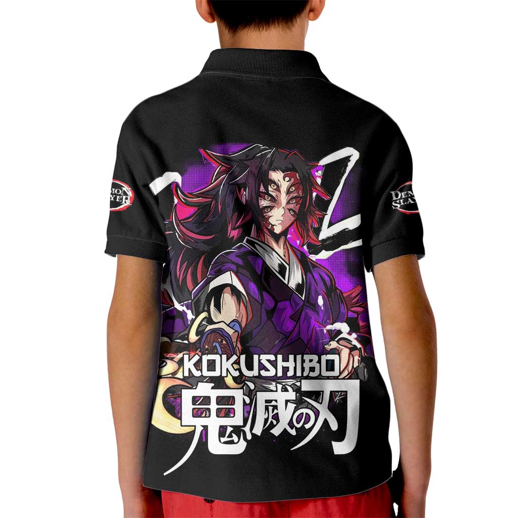 Kokushibo Demon Slayer Kid Polo Shirt Anime Style TS04