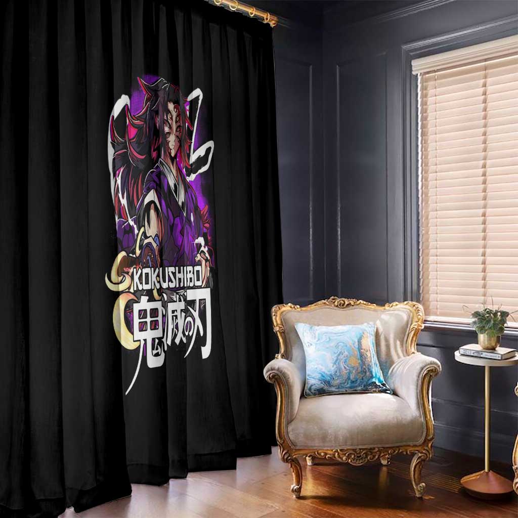 Kokushibo Demon Slayer Window Curtain Anime Style TS04
