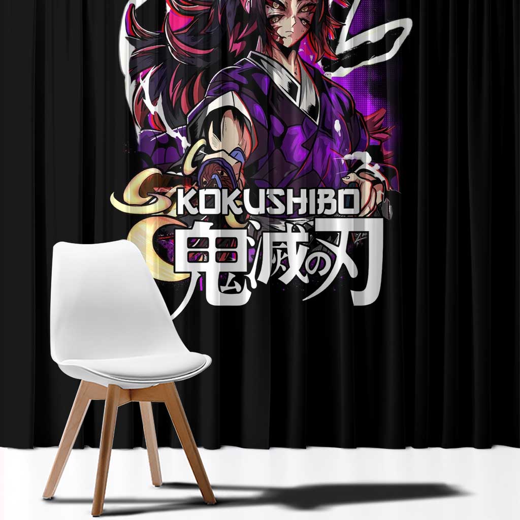 Kokushibo Demon Slayer Window Curtain Anime Style TS04