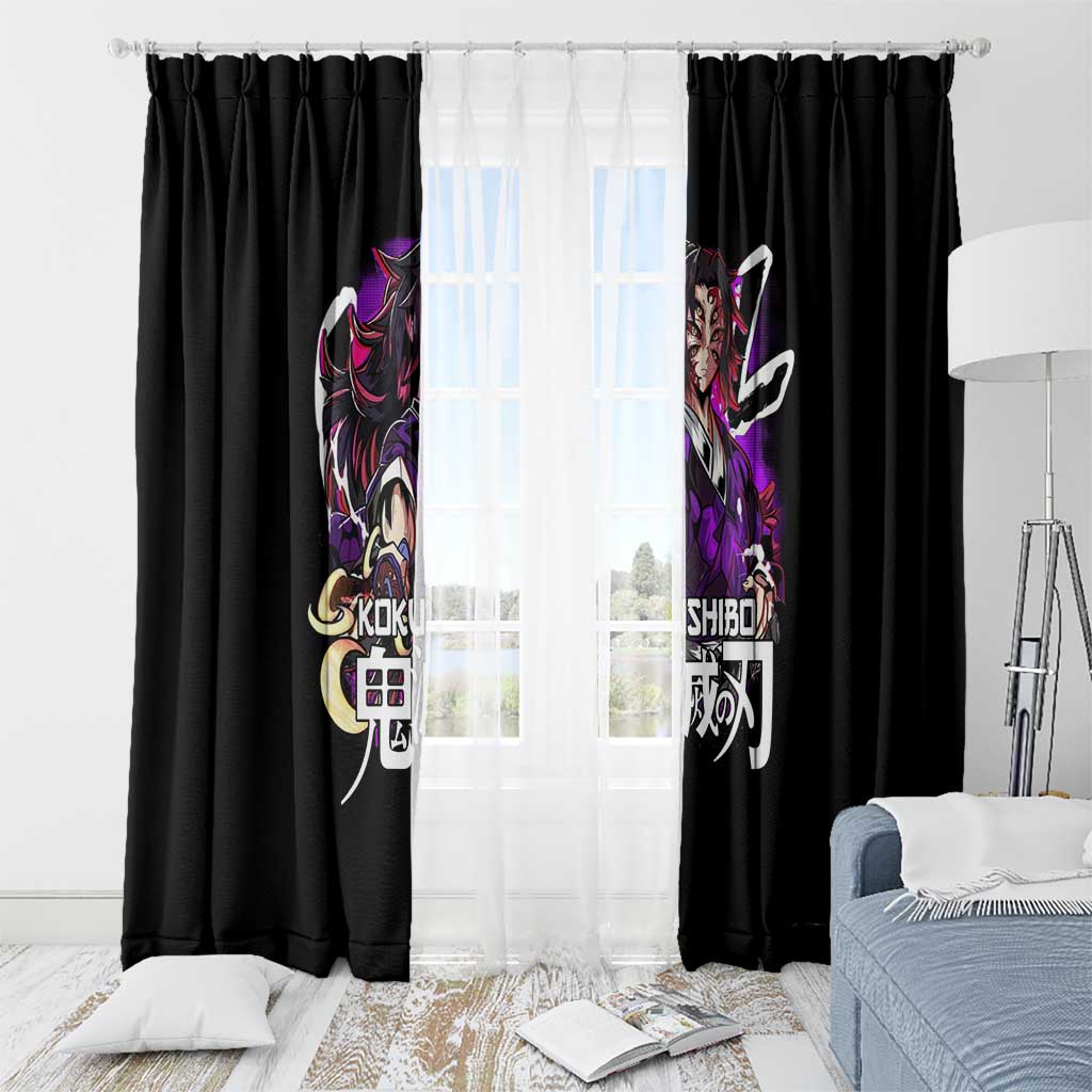 Kokushibo Demon Slayer Window Curtain Anime Style TS04