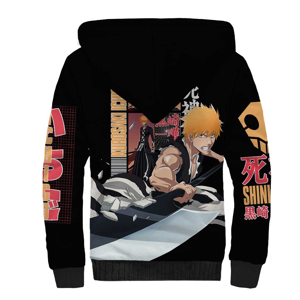 Kurosaki Ichigo TYBWA V3 Bleach Sherpa Hoodie Anime Style
