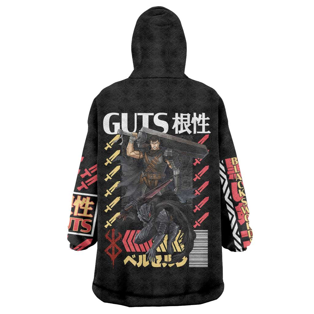 Guts V2 Berserk Ball Wearable Blanket Hoodie Anime Style