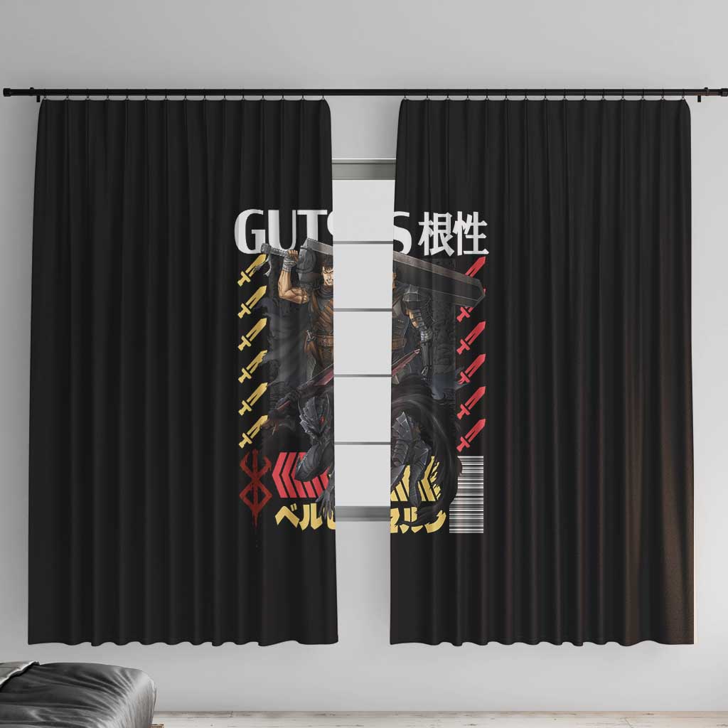 Guts V2 Berserk Ball Window Curtain Anime Style