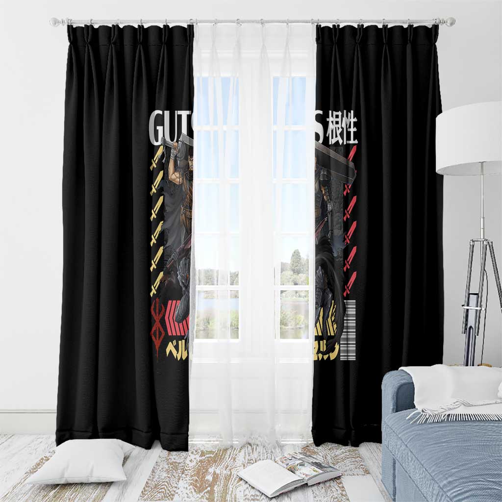 Guts V2 Berserk Ball Window Curtain Anime Style