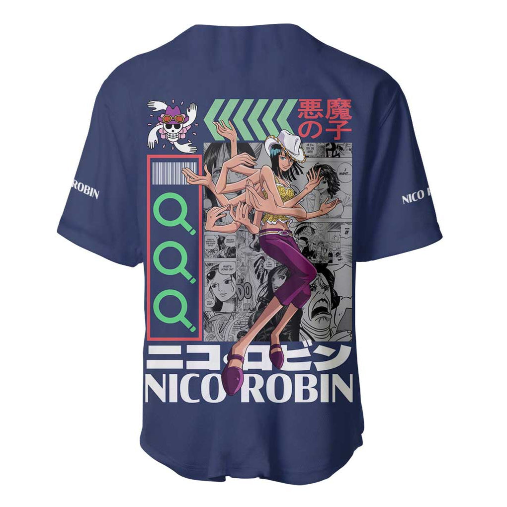 Nico Robin - Straw Hat Team - One Piece Baseball Jersey Anime Style