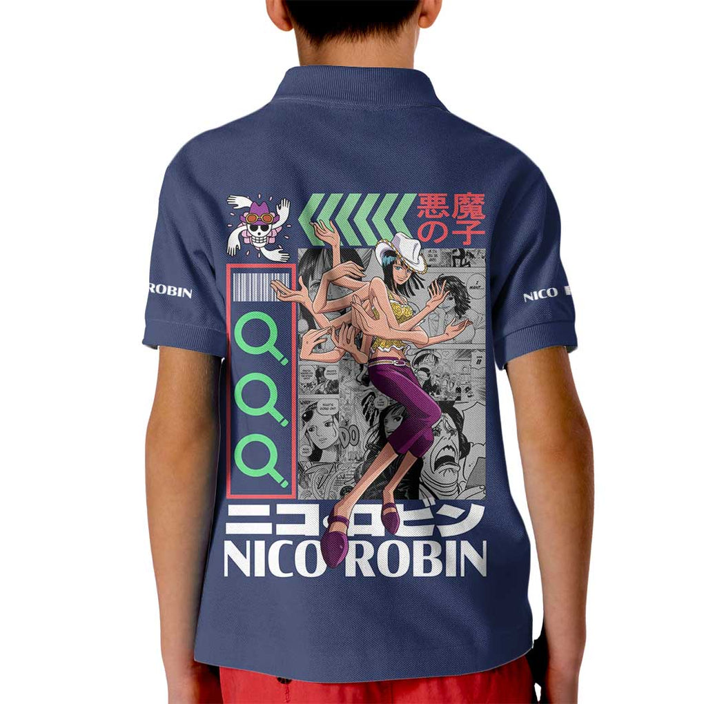 Nico Robin - Straw Hat Team - One Piece Kid Polo Shirt Anime Style