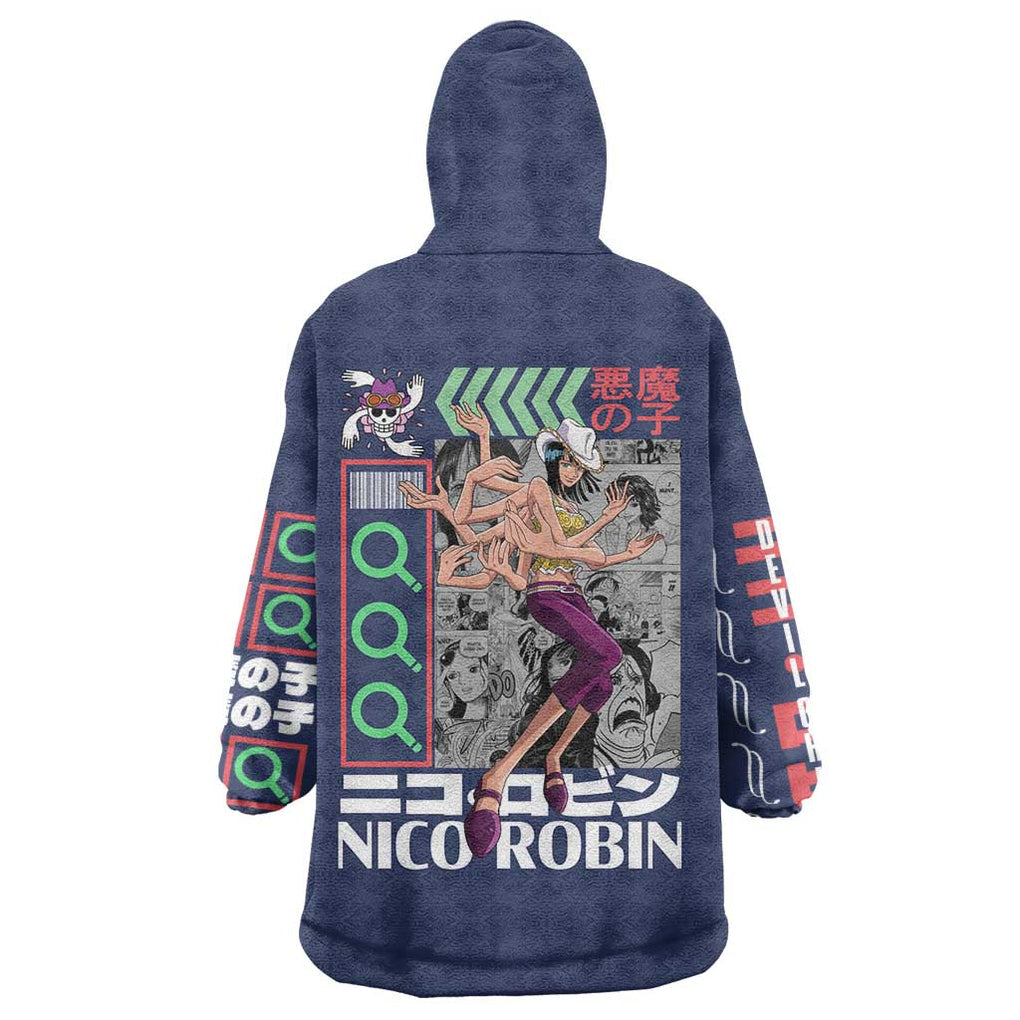 Nico Robin - Straw Hat Team - One Piece Wearable Blanket Hoodie Anime Style