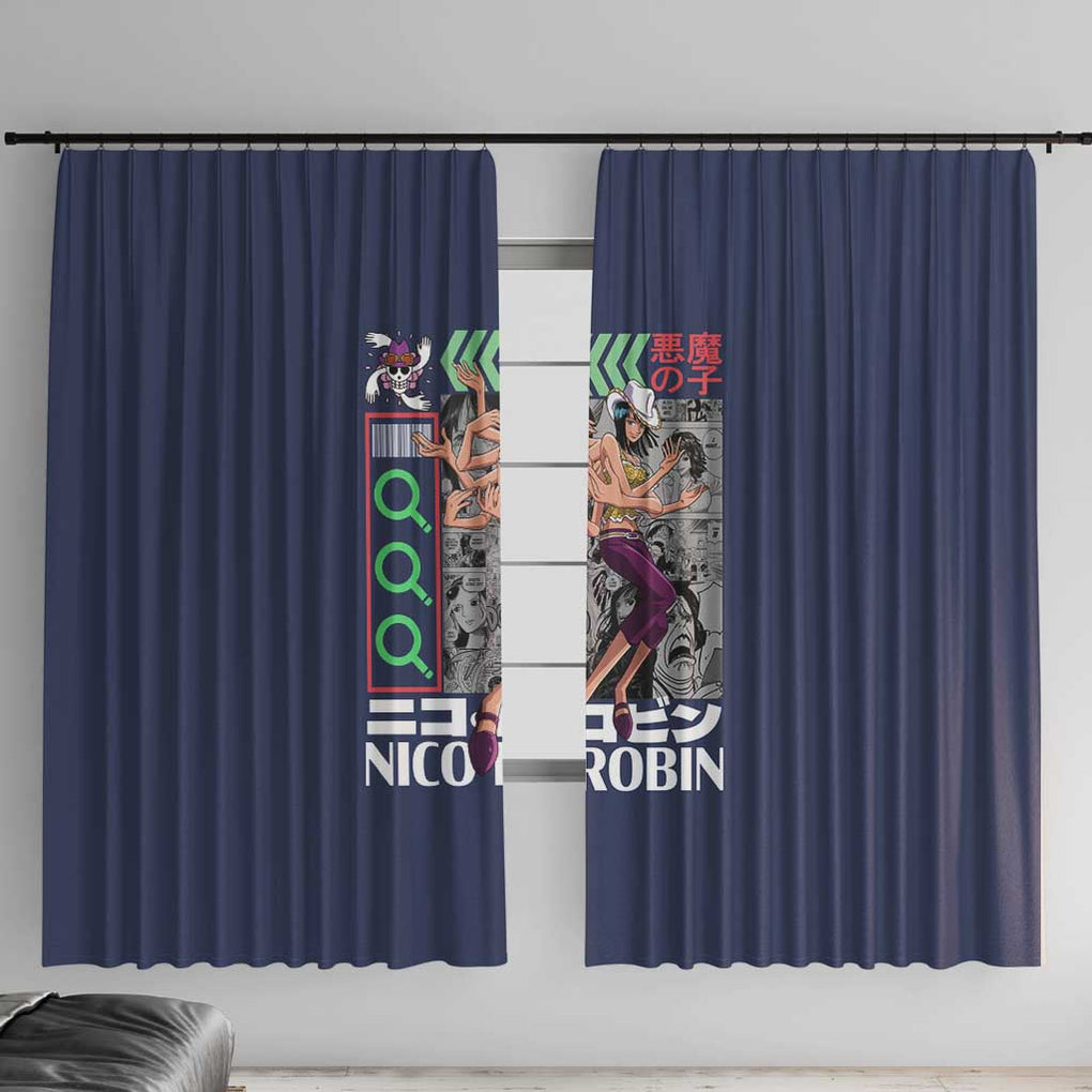 Nico Robin - Straw Hat Team - One Piece Window Curtain Anime Style