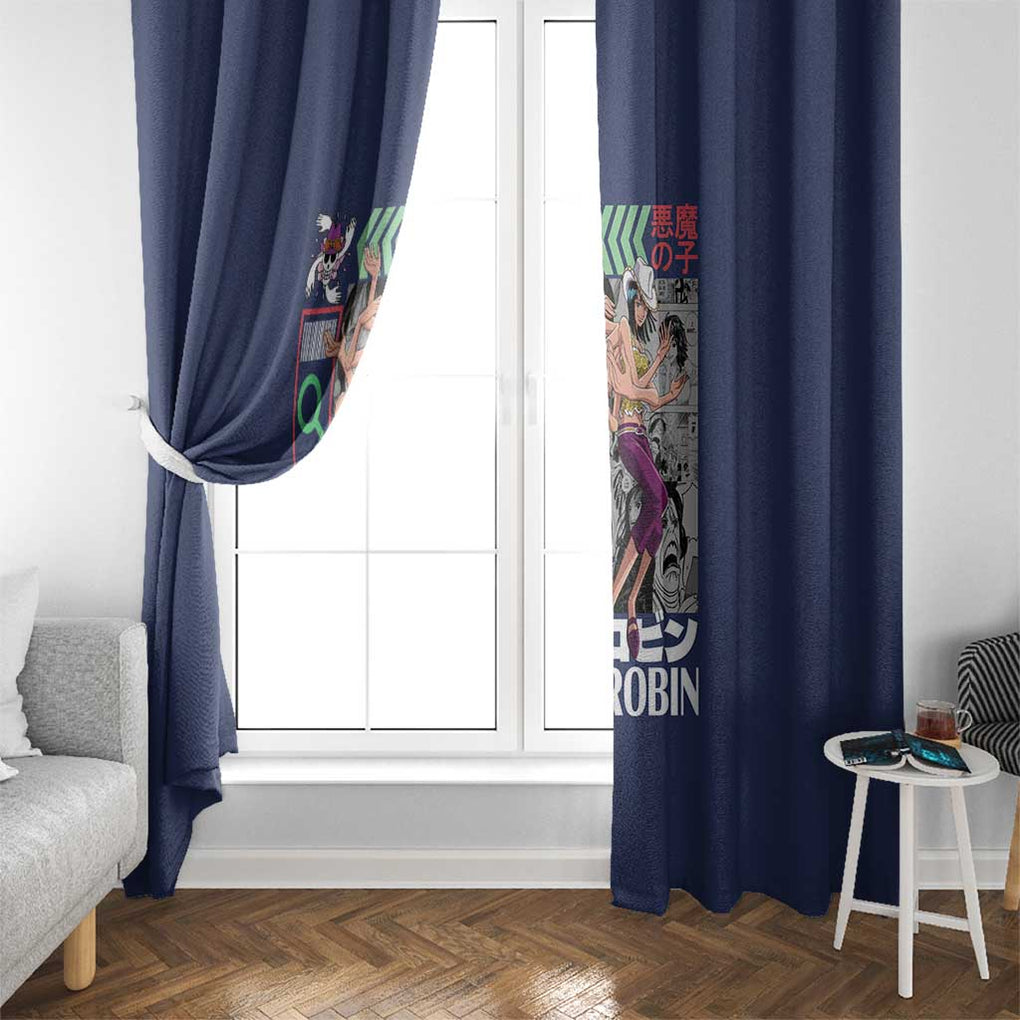 Nico Robin - Straw Hat Team - One Piece Window Curtain Anime Style