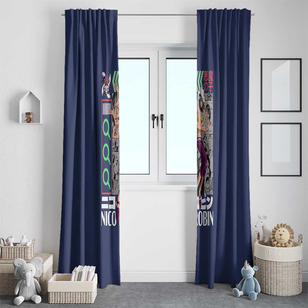 Nico Robin - Straw Hat Team - One Piece Window Curtain Anime Style