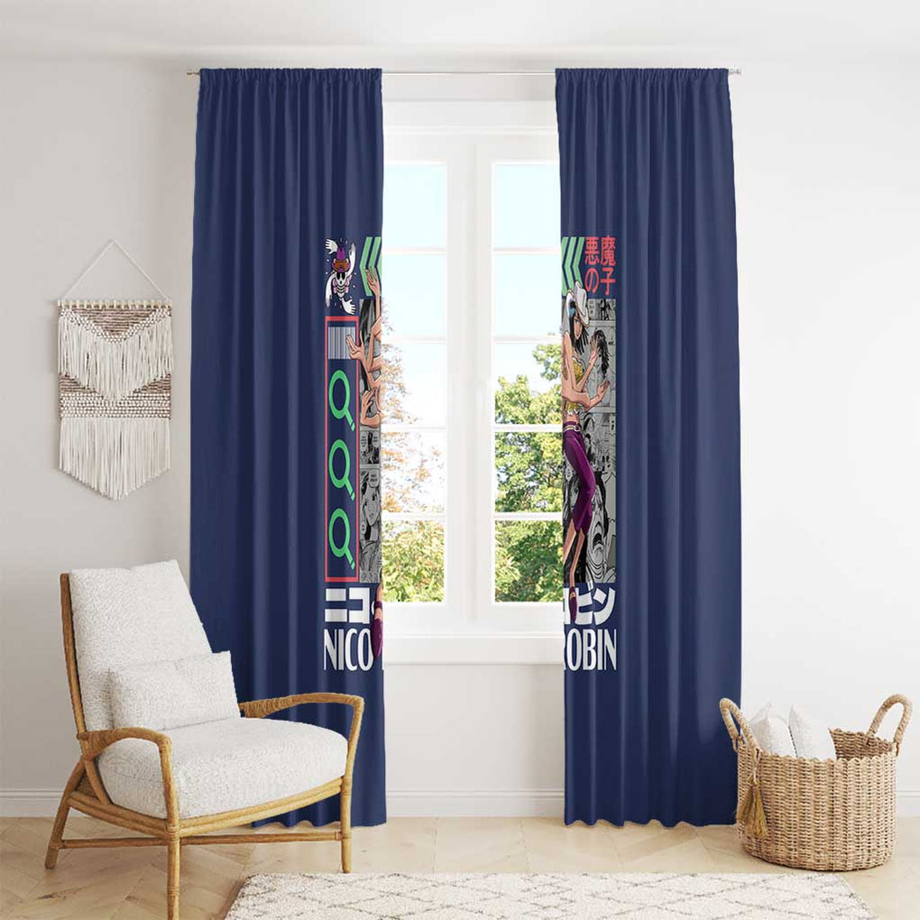 Nico Robin - Straw Hat Team - One Piece Window Curtain Anime Style