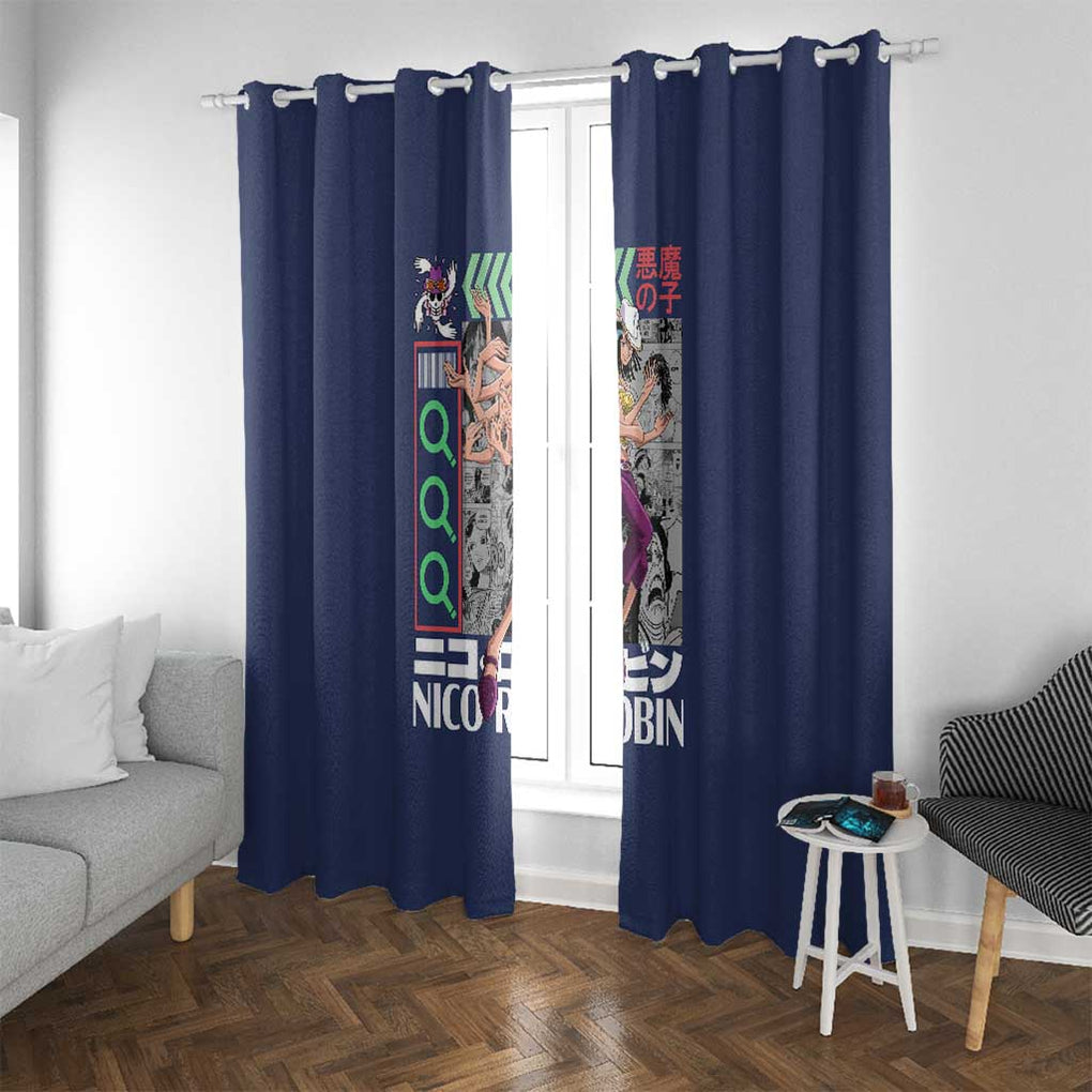 Nico Robin - Straw Hat Team - One Piece Window Curtain Anime Style