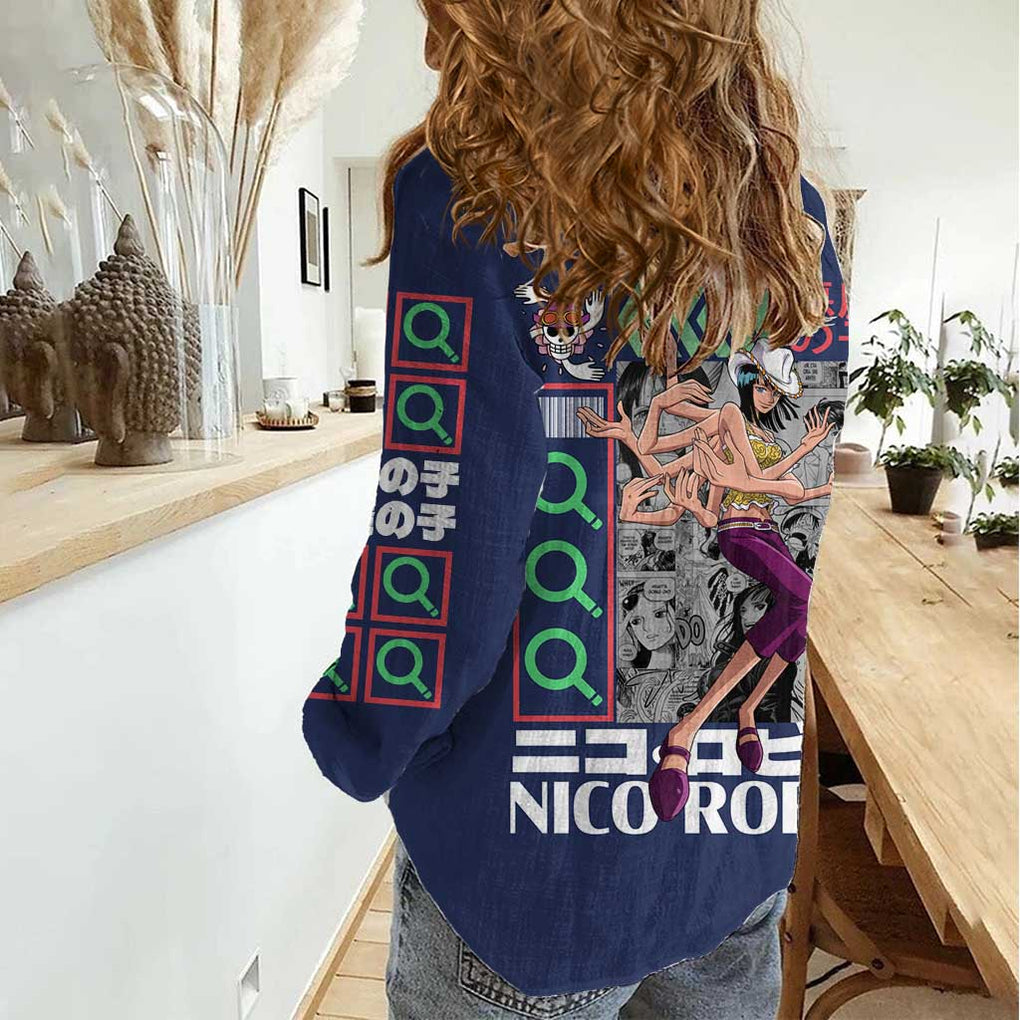 Nico Robin - Straw Hat Team - One Piece Women Casual Shirt Anime Style