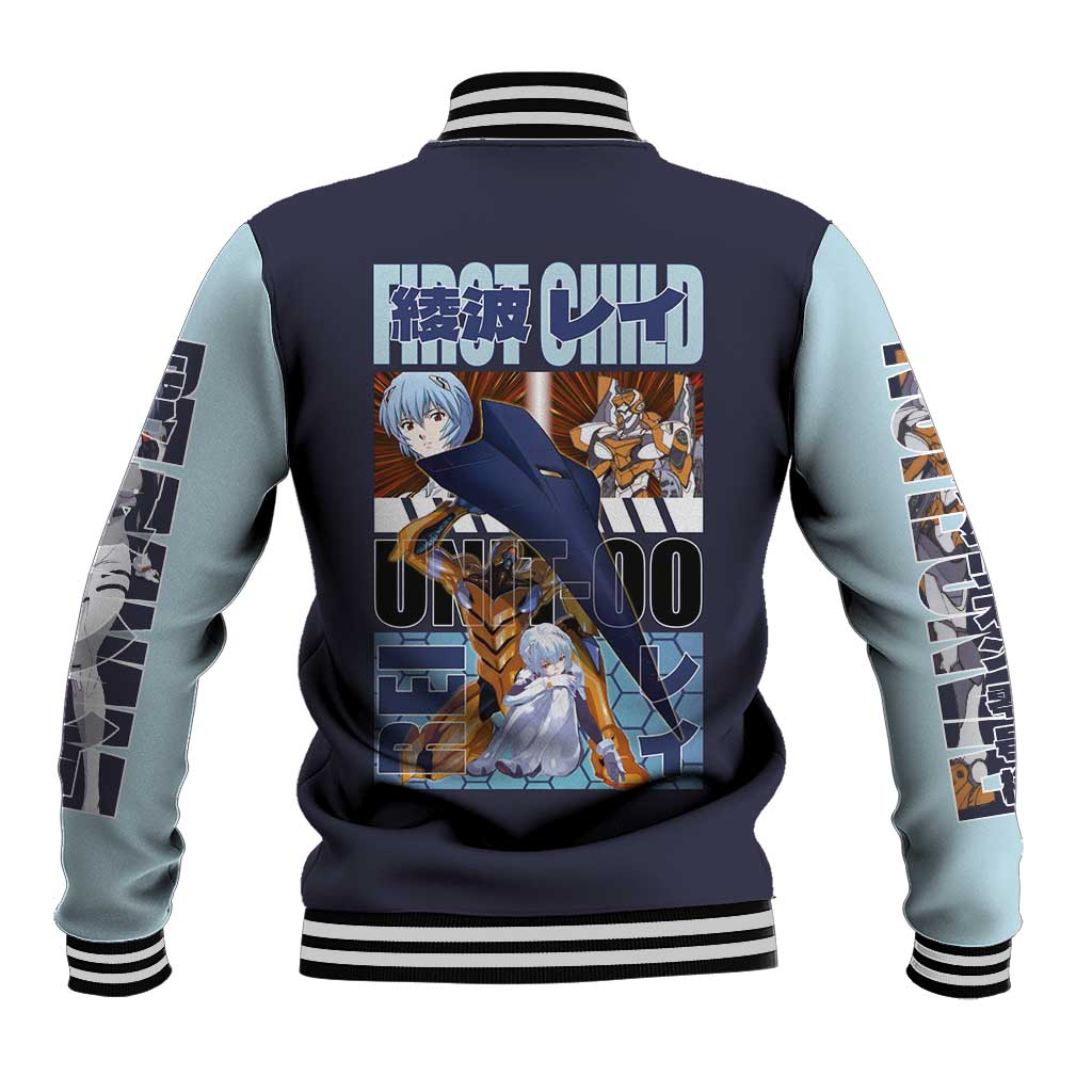Rei Ayanami x Eva 00 Neon Genesis Evangelion Baseball Jacket Anime Style