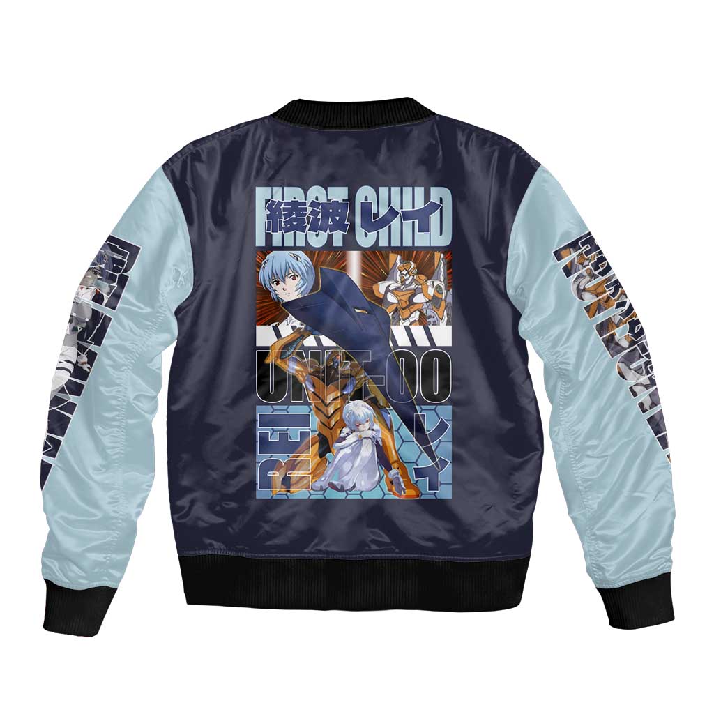Rei Ayanami x Eva 00 Neon Genesis Evangelion Bomber Jacket Anime Style