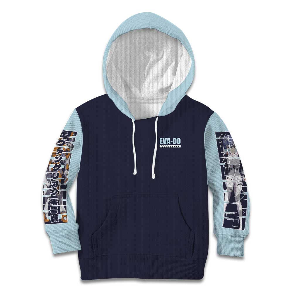 Rei Ayanami x Eva 00 Neon Genesis Evangelion Kid Hoodie Anime Style