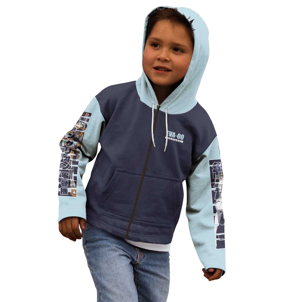 Rei Ayanami x Eva 00 Neon Genesis Evangelion Kid Hoodie Anime Style