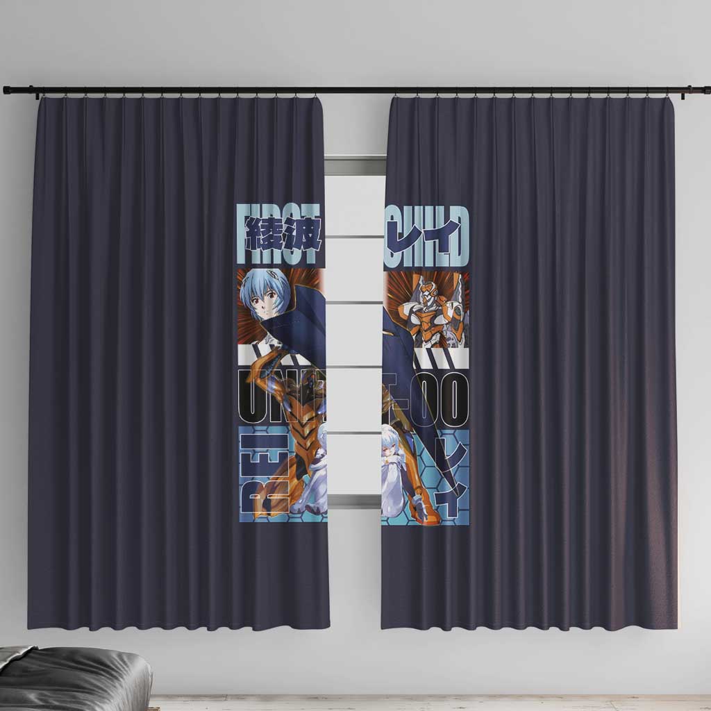 Rei Ayanami x Eva 00 Neon Genesis Evangelion Window Curtain Anime Style