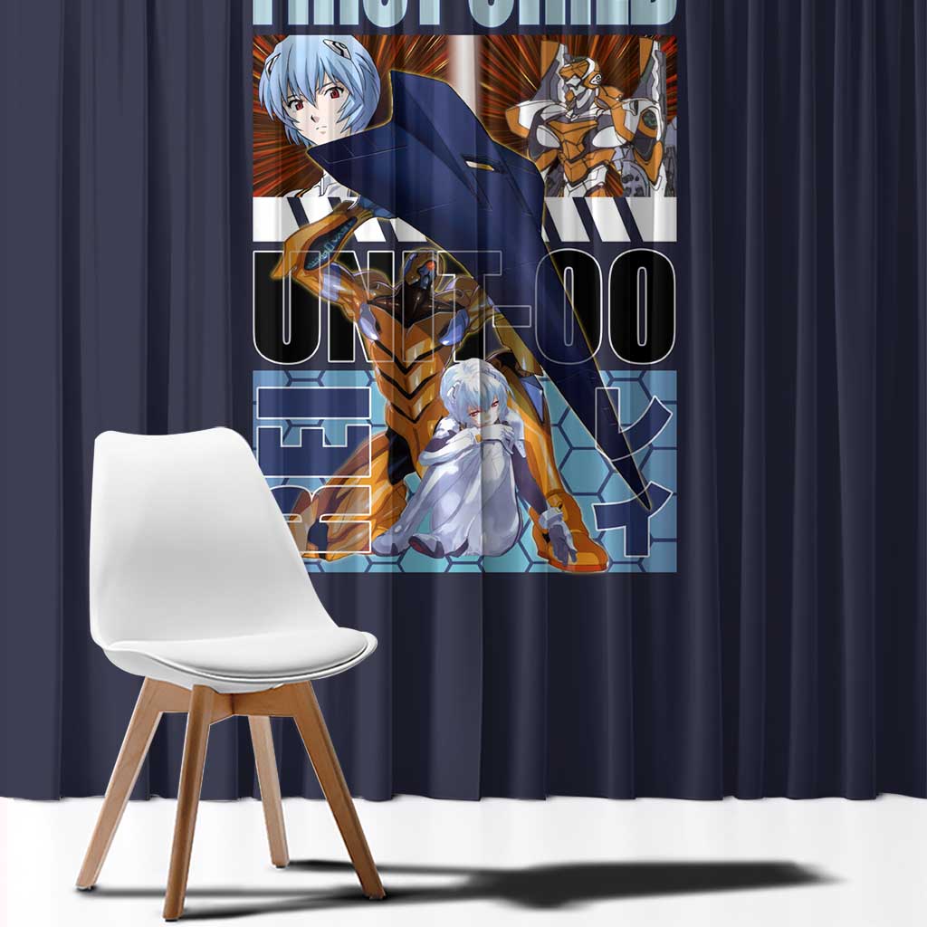 Rei Ayanami x Eva 00 Neon Genesis Evangelion Window Curtain Anime Style